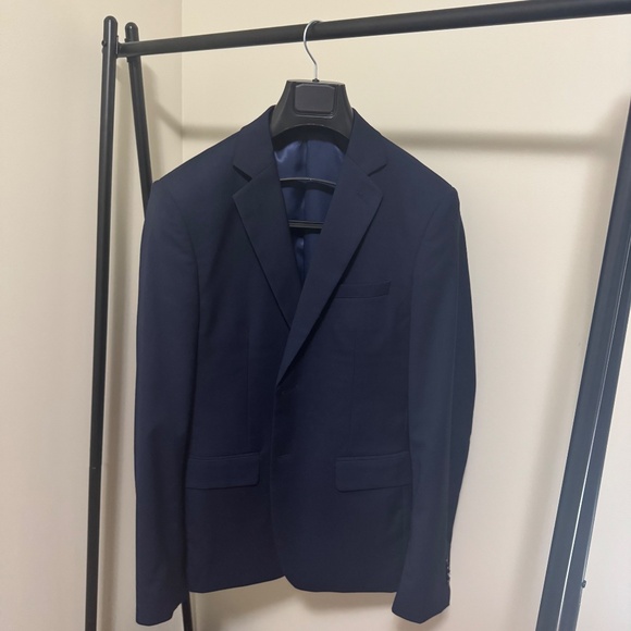 Men’s Lief Horsens Navy Slim Fit Suit (38R Jacket/32R Pants) - Picture 5 of 7